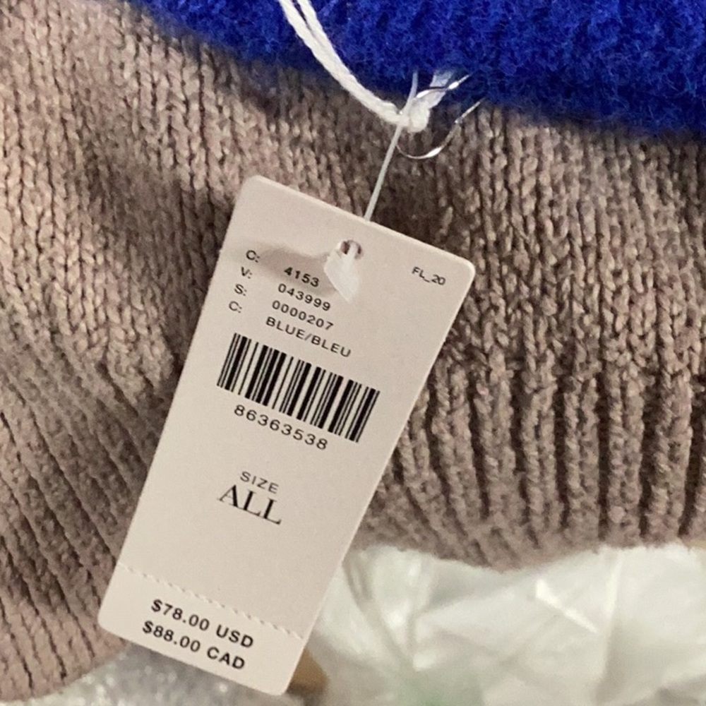 Anthropologie blue bejeweled hint snood hat new with tags - Picture 5 of 6